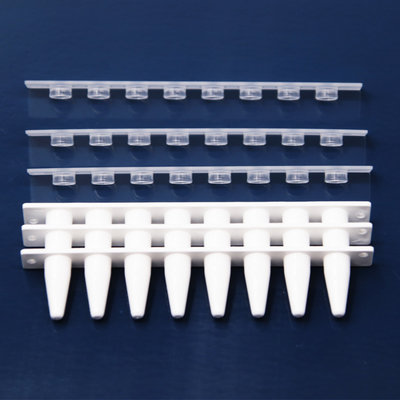 Free DNase RNase Lab Consumables Optical Flat Cover PP Plastic 8 Trip Tube