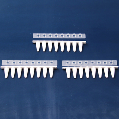 Free DNase RNase Lab Consumables Optical Flat Cover PP Plastic 8 Trip Tube
