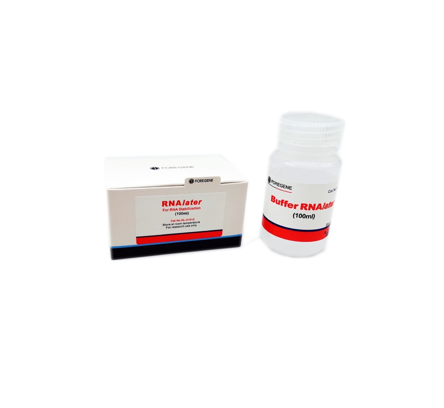 50ml 100ml 100ml×4 RNA Isolation Kits RNAlater Protection Solution For Tissue Sample